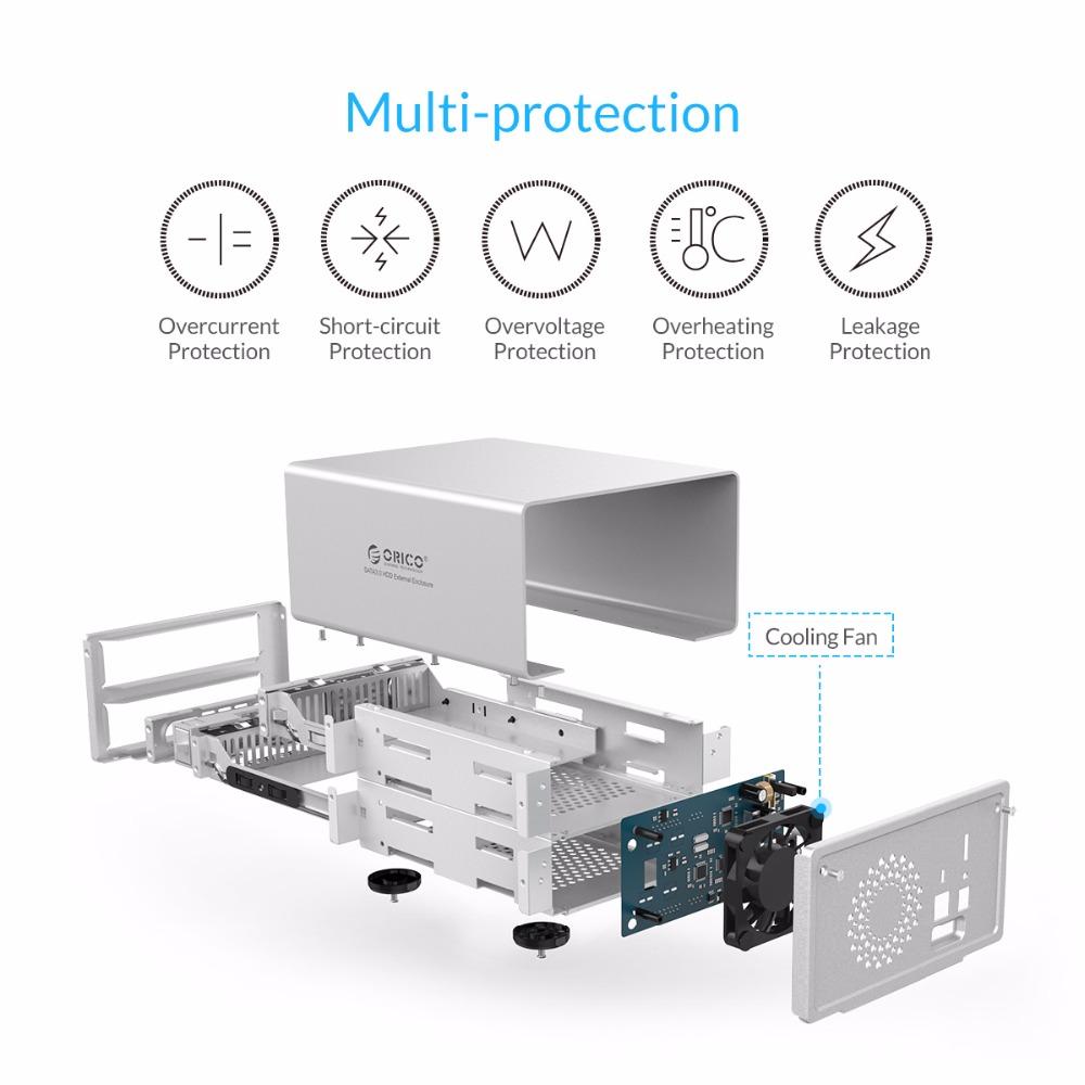 ORICO 3.5″ Dual‑Bay RAID HDD Enclosure USB 3.0 & eSATA, Up to 16 TB eprolo