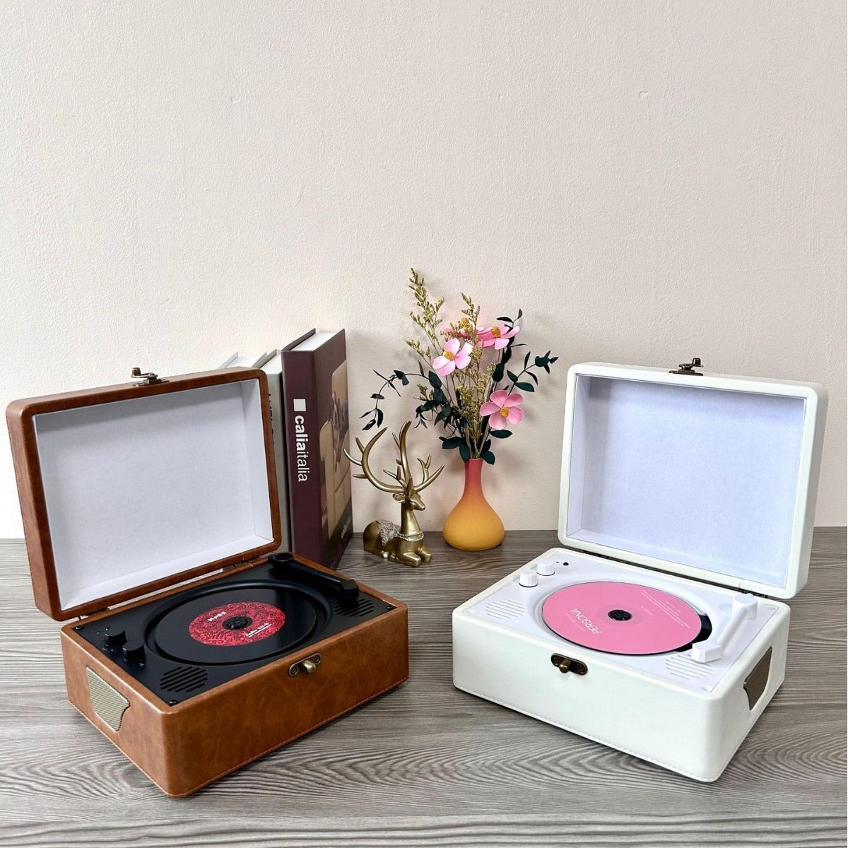 Vintage Horn Bluetooth Speaker CD Player Portable All‑in‑One Music System eprolo
