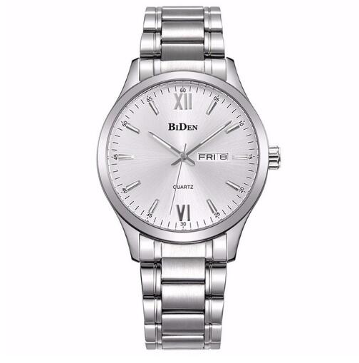 BIDEN 0032 Luxury Men's Quartz Watch Stainless Steel Strap Water Resistant Business eprolo