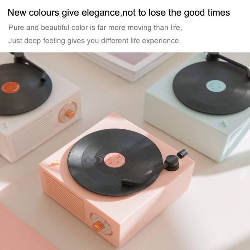 B10 Atomic Bluetooth Speaker Retro Vinyl Player, Wireless Mini Stereo w/ Bass, TF/AUX, 10H Playtime eprolo