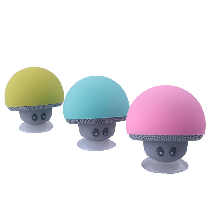 Mini Mushroom Bluetooth 4.1 Speaker w/ Mic, Suction Cup, 3W Portable eprolo