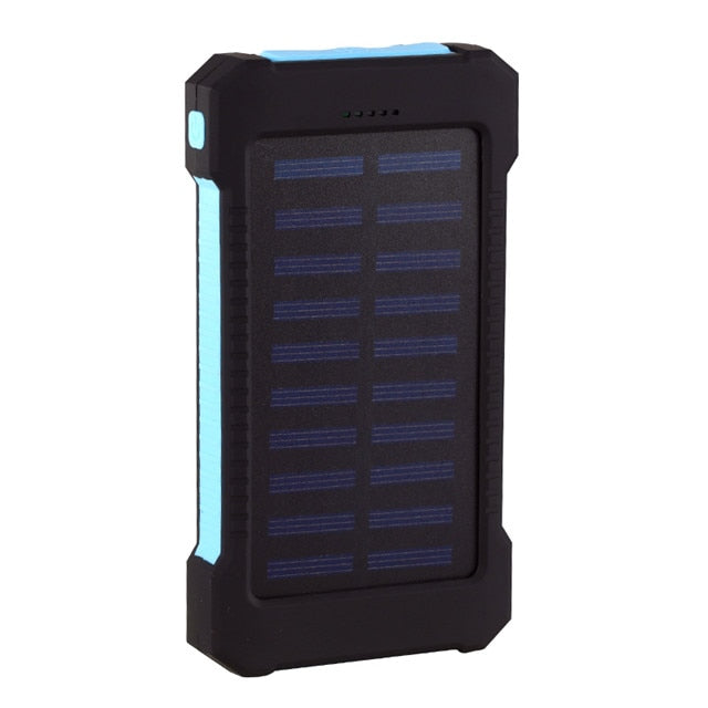 LED Solar Power Bank 20000mAh, Dual USB Ports, Waterproof, for Smartphones eprolo