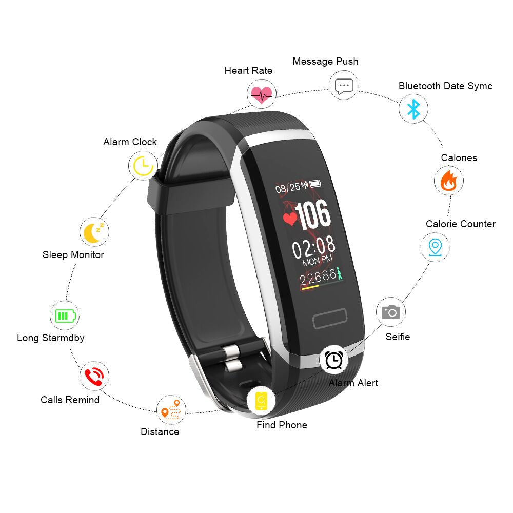 GT101 Sport Smart Watch – Waterproof Fitness Tracker with Heart Rate Monitor, Sleep Tracking, Call Reminder for Men & Women eprolo