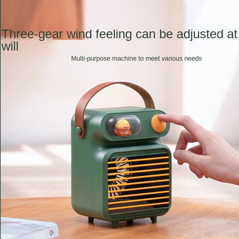 ICARER FAMILY F06 Super Cool Cute Air Cooler Fan - Portable USB Rechargeable Mini Desktop Spray Fan eprolo