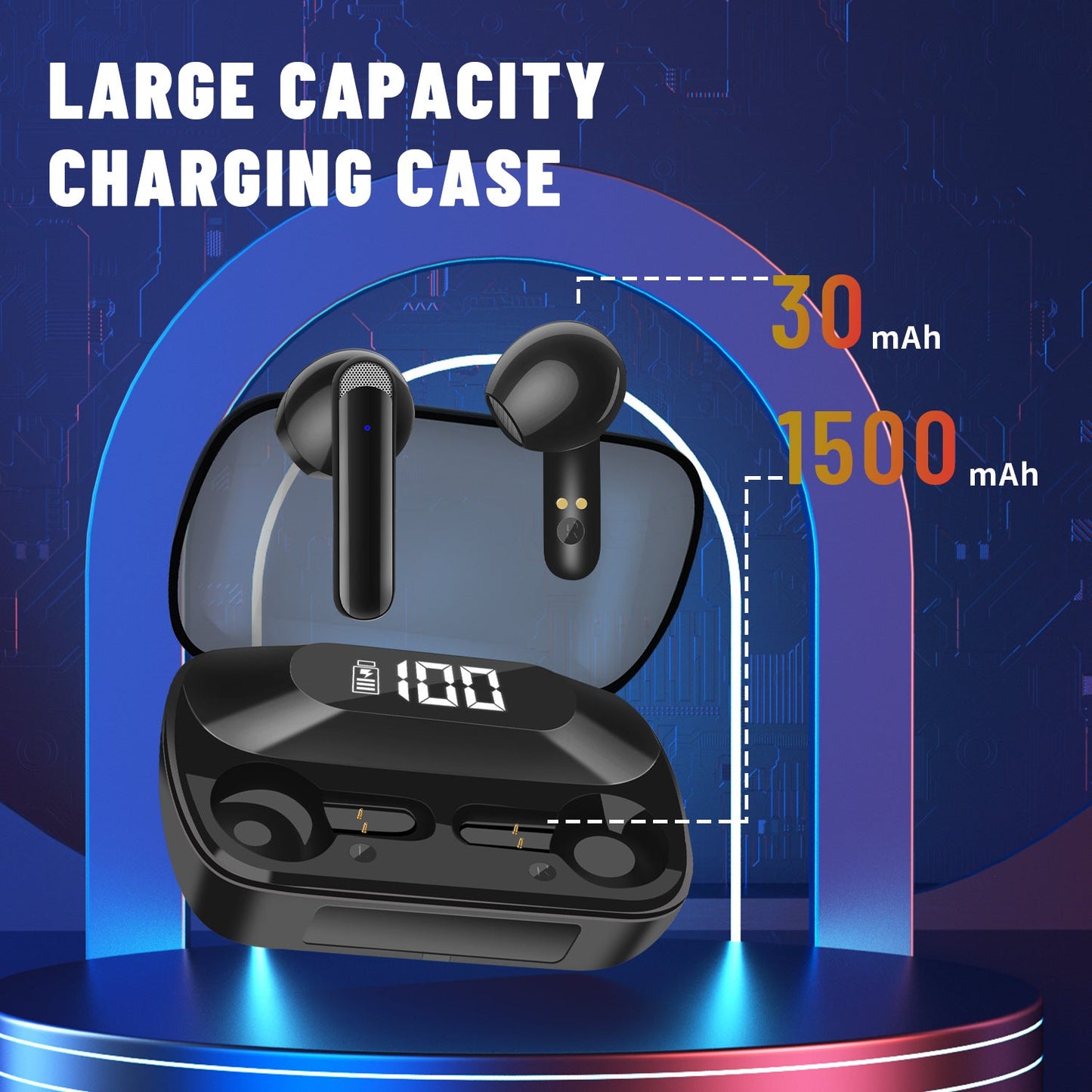 AKZ-S18 Touch Control Power Bank TWS Wireless Bluetooth Earbuds w/ 1500mAh Case eprolo