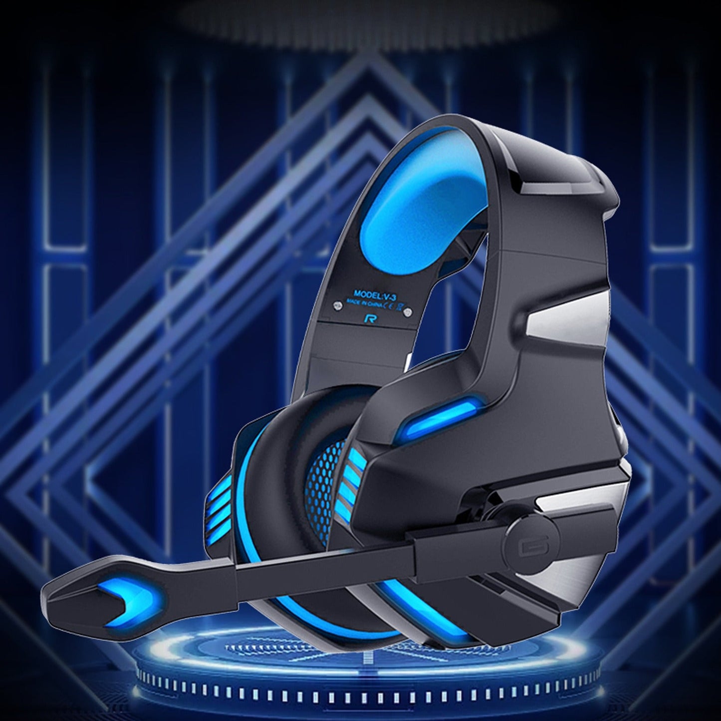 V3 Wired Gaming Headset with RGB Lights, Noise-Cancelling Mic, USB/3.5mm eprolo