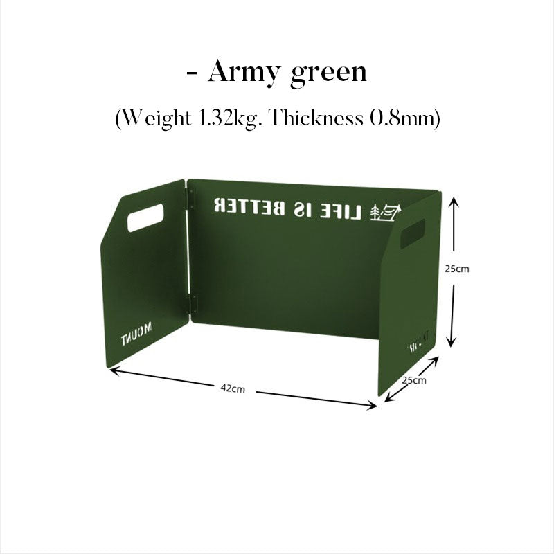 Tri-Fold or Four-Fold Camping Wind Shield, Portable Stove Wind Deflector for Outdoor Cooking - Lumic Deals