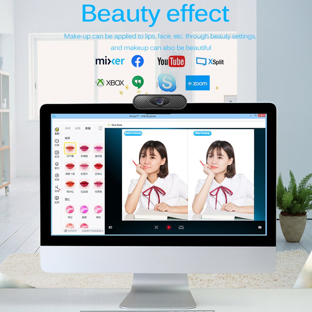 Flexible USB Webcam HD 1080P with Microphone, PC Web Camera for Computer, Plug & Play, Wide Angle eprolo