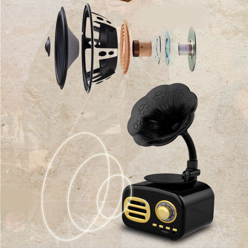SANSUI FT05 Retro Wooden Bluetooth Speaker | USB, AUX, TF | 5W Stereo eprolo