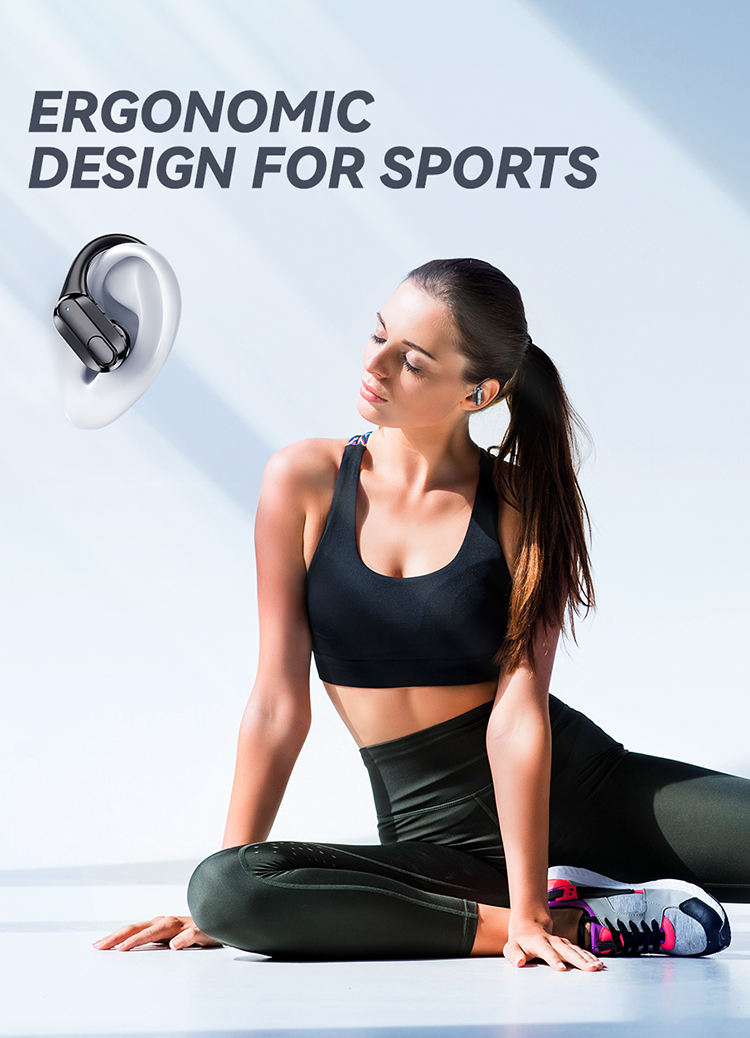 XT80 Wireless Bluetooth Earbuds with Earhooks, 8H Battery, IPX7 Waterproof, Hi-Fi Stereo, Noise Reduction, LED Display eprolo