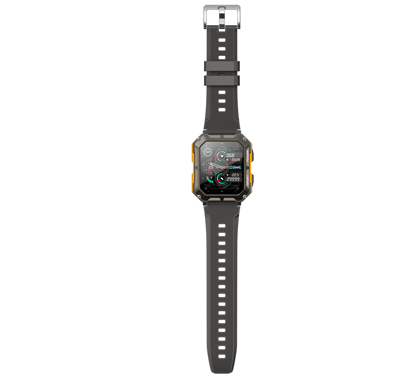 C20 Pro Smart Watch, Rugged Outdoor Design 1.83" HD Screen 123 Sports Modes eprolo