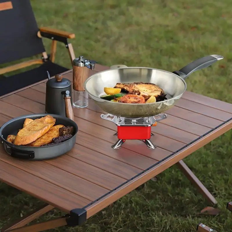 Portable Camping Stove Windproof Backpacking Gas Burner for Outdoor Cooking Picnic - Lumic Deals