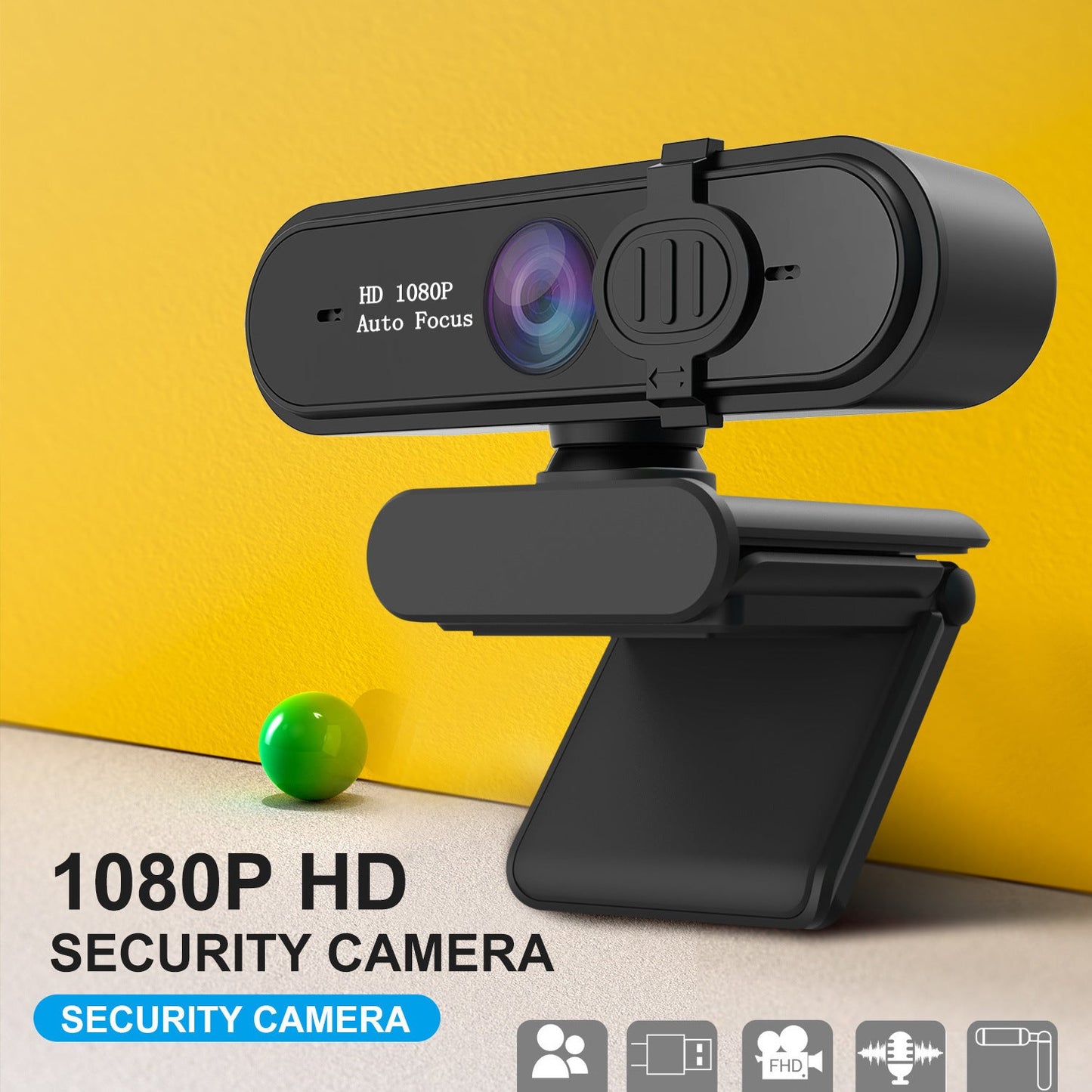 HXSJ S3 5MP Autofocus Webcam w/ Privacy Cover, 1080P HD Computer Camera for Video Calls eprolo