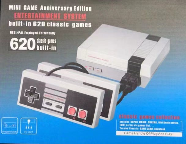NES620 Retro Game Console w/ 2 Controllers, 620 Built-in Classic 8-bit TV Games eprolo