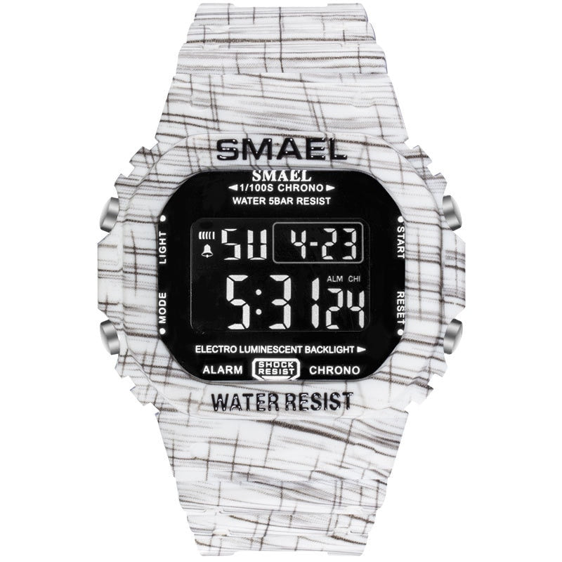SMAEL 1801 Digital Sports Watch for Men - Military Waterproof LED Stopwatch eprolo