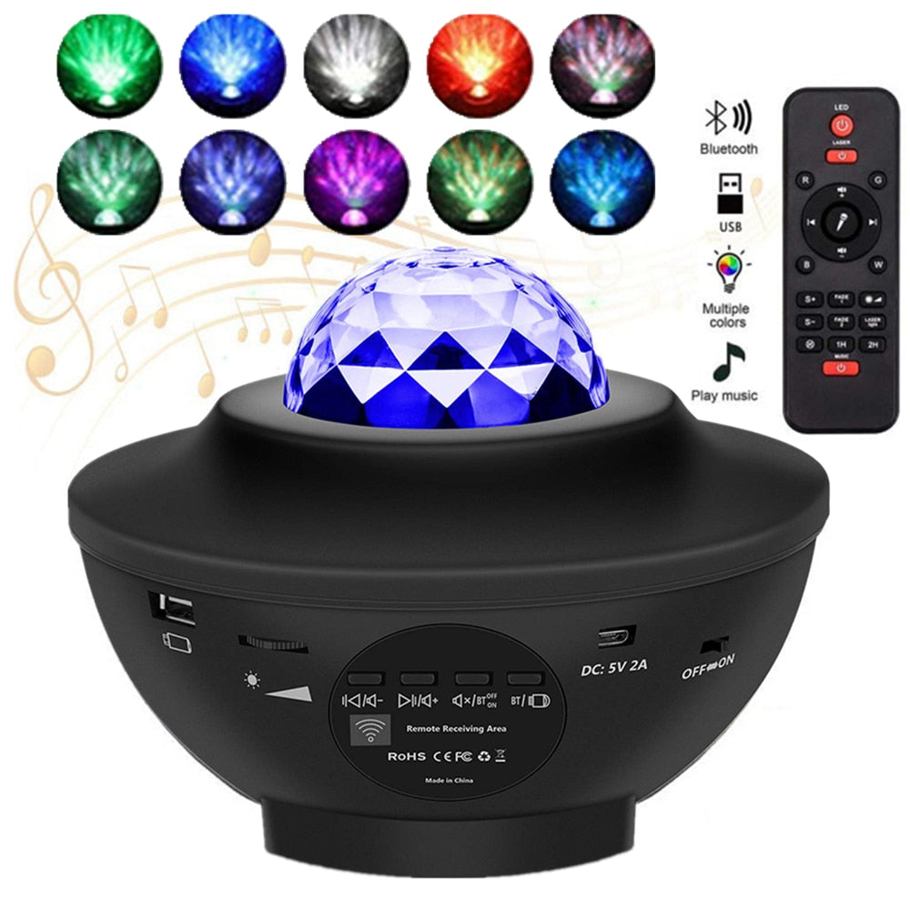VISUN Galaxy Starry Night Lamp Projector with Bluetooth Music & Remote Control eprolo