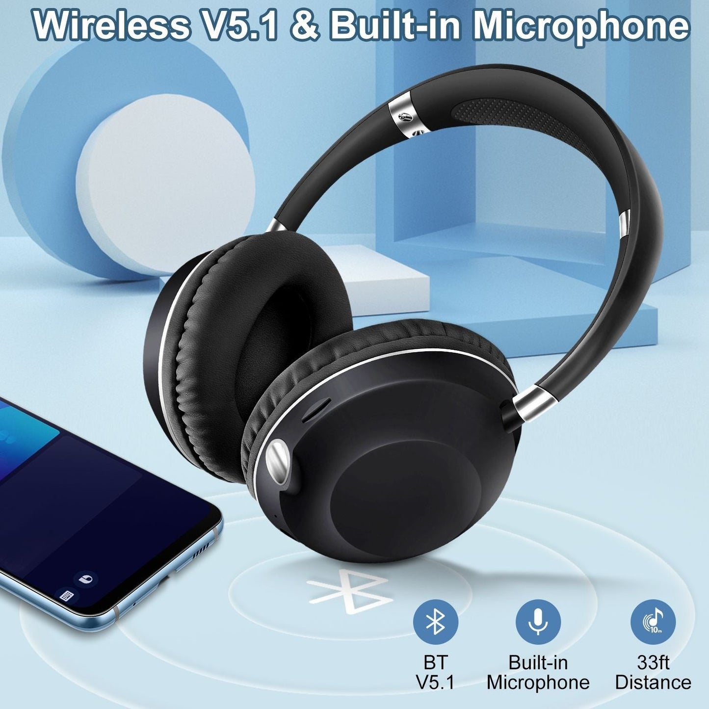 AKZ‑K59 Over‑Ear Wireless Bluetooth Headset w/ Flashlight & FM TF AUX eprolo