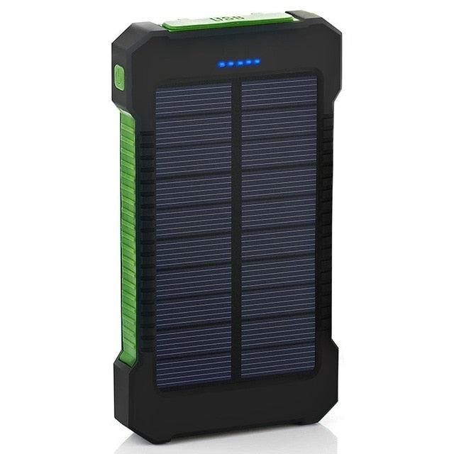 LED Solar Power Bank 20000mAh, Dual USB Ports, Waterproof, for Smartphones eprolo