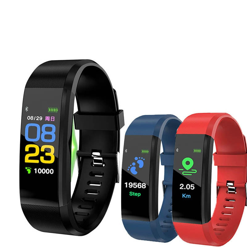 115 Plus Bluetooth Smart Watch – Heart Rate Monitor, Fitness Tracker, Waterproof, OLED Touch Screen, Sleep Monitor eprolo