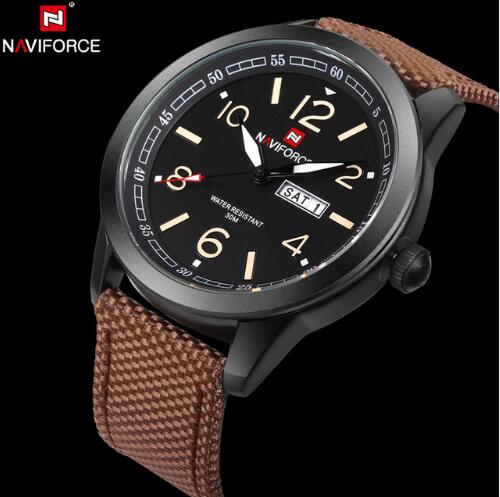 NAVIFORCE NF9101 Military Sport Watch with Date Display Nylon Strap