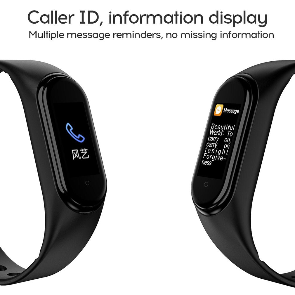 M4 Color Smart Bracelet – Heart Rate, BP/SpO₂, IP67 Waterproof, 90mAh Battery eprolo
