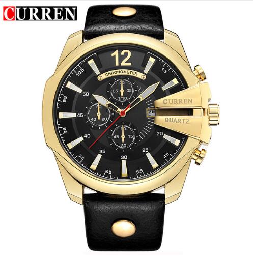 CURREN 8176 Men's Quartz Watch - Luxury Chronometer Leather Strap eprolo