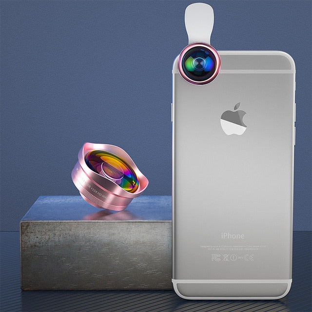 ESSAGER 4K Wide Angle & 15X Macro Lens for iPhone Huawei Samsung - 0.6X Distortion-Free HD Mobile Camera Lens eprolo