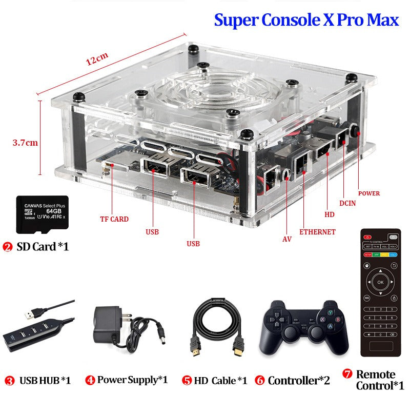 Super Console X Pro Max Retro Mini Console, PSP/PS1/N64 Dual‑System eprolo