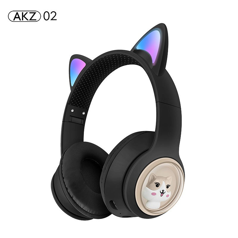 AKZ‑02 Cat Ear Bluetooth Headset with LED Lights & Waterproof Design eprolo