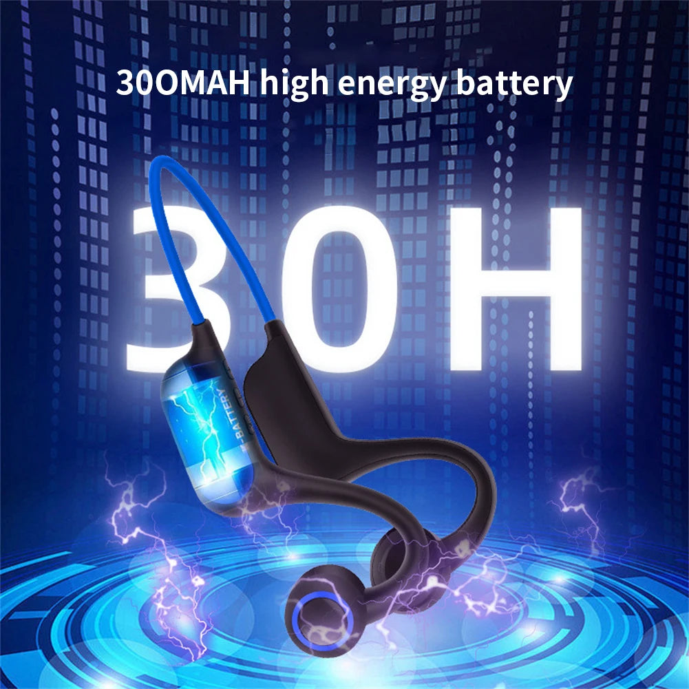 AKZ-G3 Bone Conduction Bluetooth Headphones, 30h Battery, Sports & Running Headset eprolo