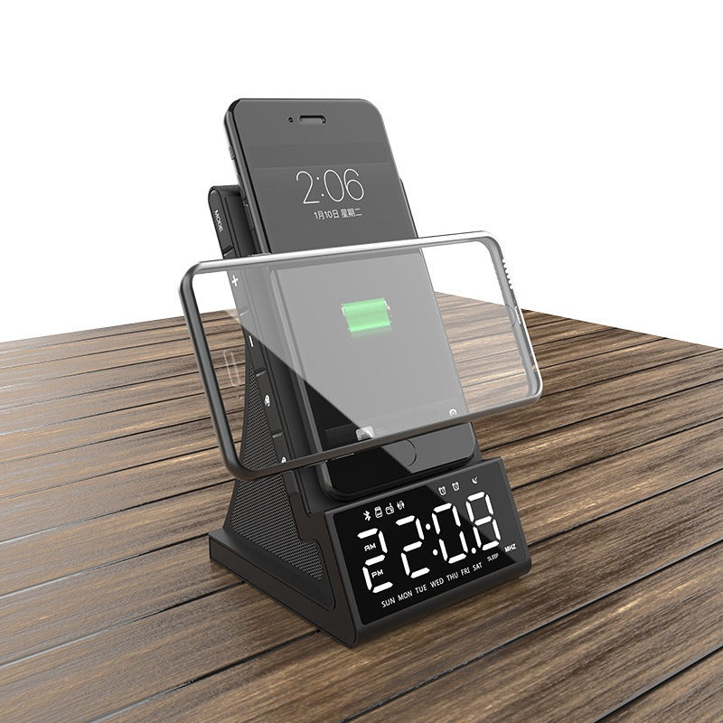 X7 Alarm Clock Bluetooth Speaker 15W Wireless Fast Charger Phone Holder eprolo