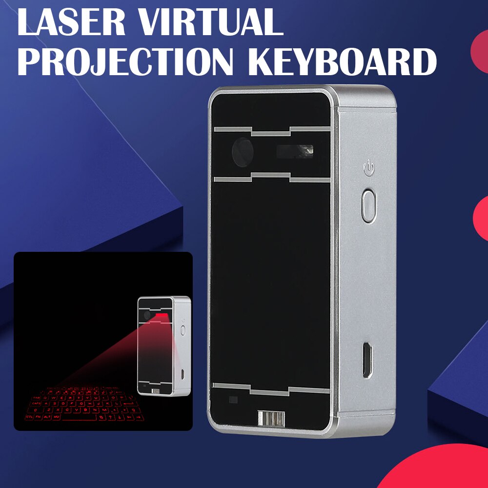 Travor Laser Projection Virtual Keyboard – Portable Bluetooth Keyboard for Smartphone, PC, Tablet, Laptop eprolo