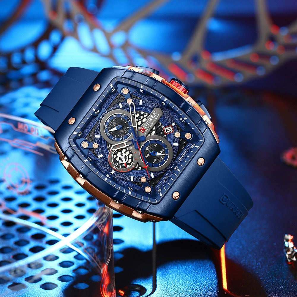 CURREN 8442 Men's Multifunctional Waterproof Chronograph Watch with Calendar & Night Light eprolo