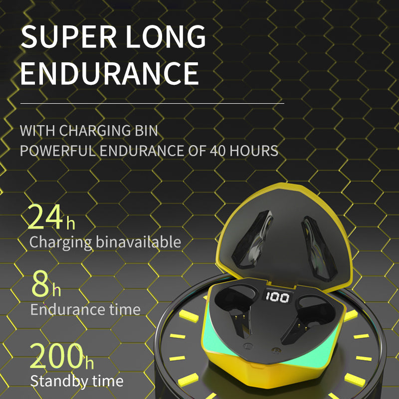 YYK-Q35 Wireless Bluetooth Gaming Headset, 40H Battery, Low Delay Stereo Sound eprolo