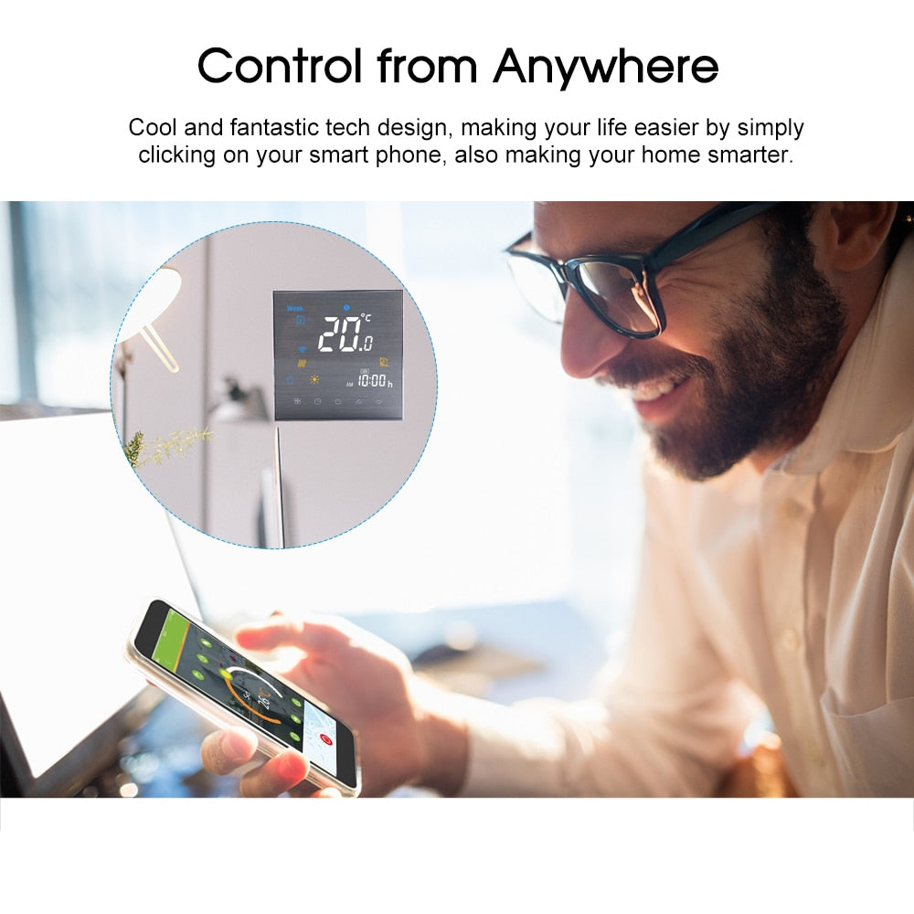 BTH-3000L WiFi Smart Thermostat for Water Heating, LCD Display, Voice Control, Google Home eprolo