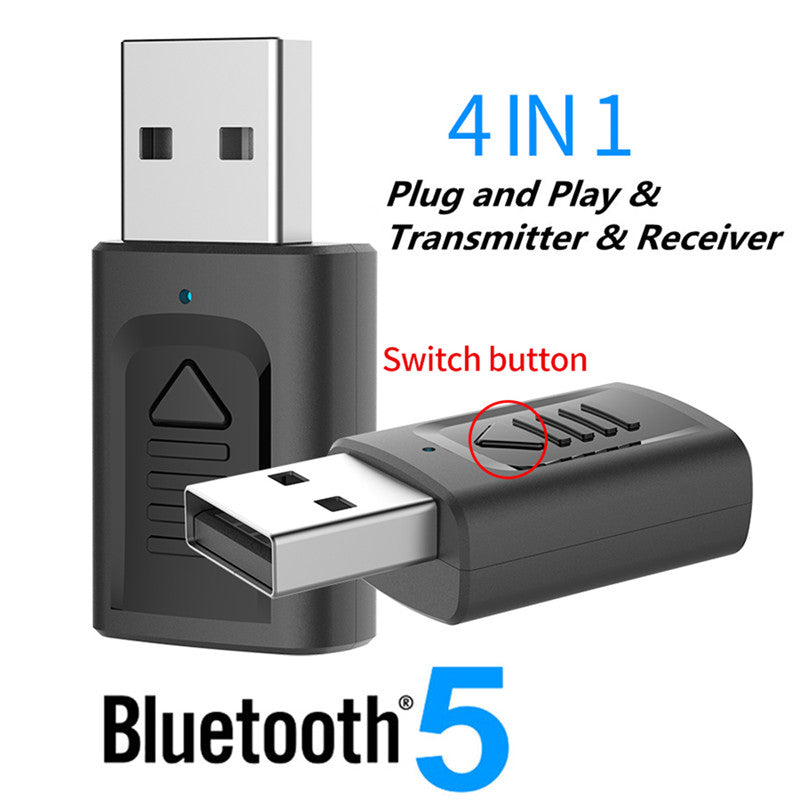 M135 4-in-1 Bluetooth 5.0 AUX USB Audio Adapter for Car TV PC Headset eprolo