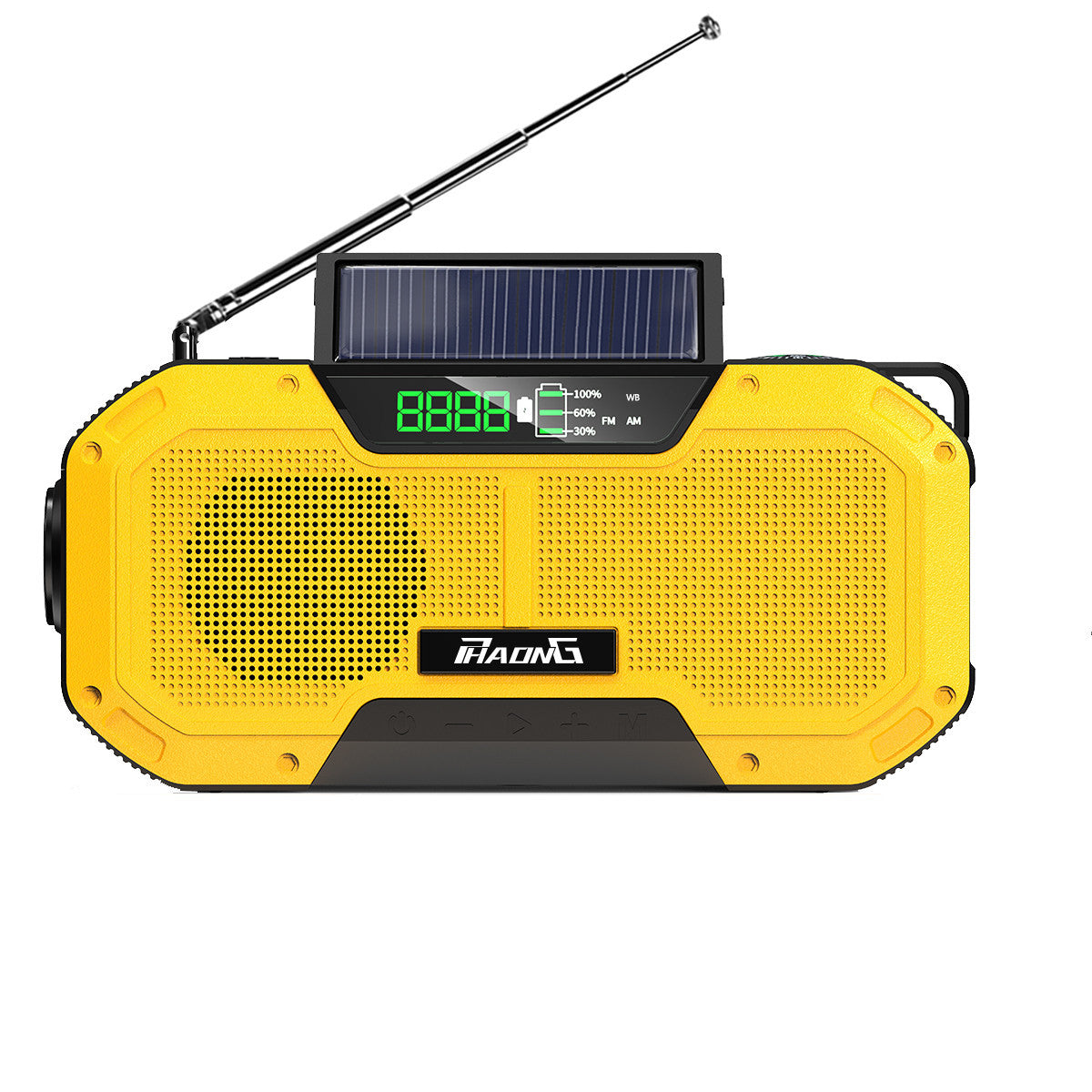 Phaong 5000mAh Solar Hand Crank Radio Bluetooth Speaker, AM/FM/WB, LED, SOS, IPX5 eprolo