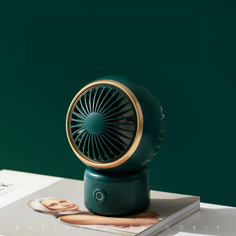 Mini USB Desktop Fan - 4-Speed Quiet Brushless Motor, Portable Electric Fan for Home Office (Blue, White, Green, Pink) eprolo