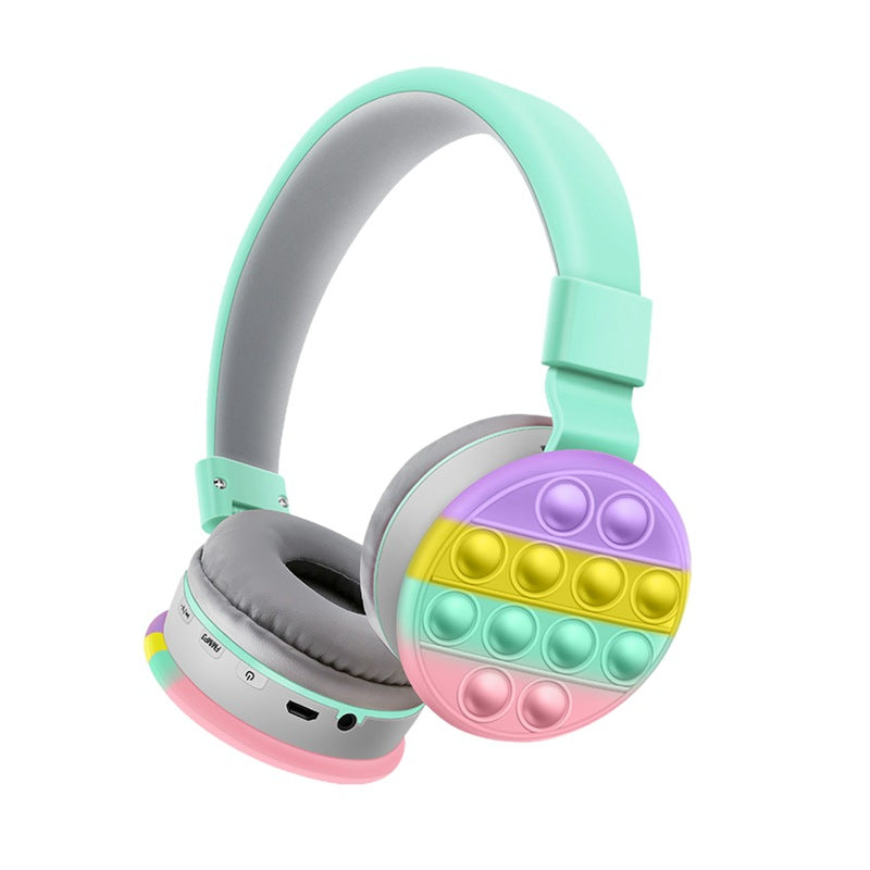 AKZ-K29 Bubble Case Kids Bluetooth Headphones Foldable Soft Earpads TF AUX FM, 7 Colors eprolo