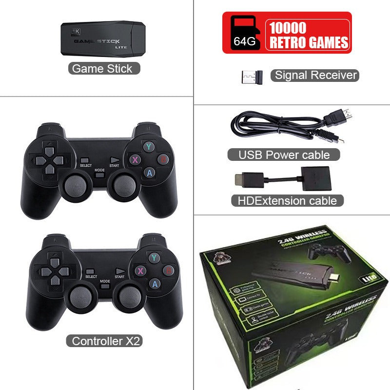 M8 Retro Game Stick Console: 10,000+ Games, 4K HDMI, Dual Wireless Controllers eprolo