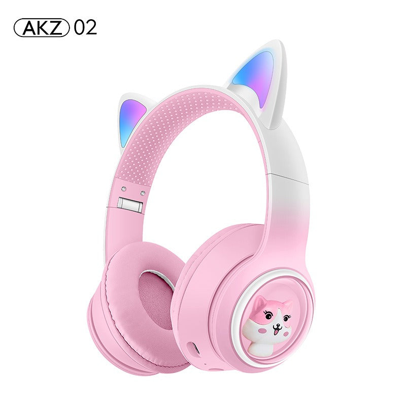 AKZ‑02 Cat Ear Bluetooth Headset with LED Lights & Waterproof Design eprolo