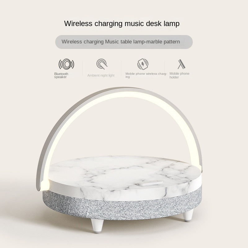 Minimalist 3‑in‑1 Bedside Lamp w/ 10W Wireless Charging & Bluetooth Speaker eprolo