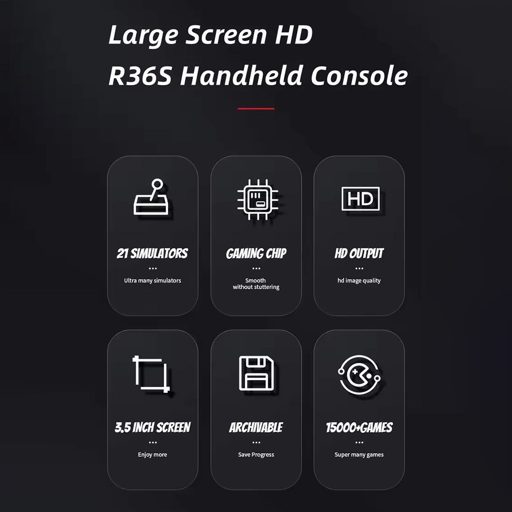 R36S Open Source Handheld Game Console Retro Arcade 3D Dual System 128GB/64GB eprolo