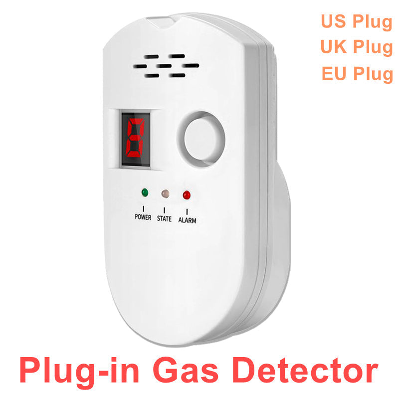 LPG Gas Leak Detector Alarm Sensor with Digital Display 110–240V Wall Mount eprolo