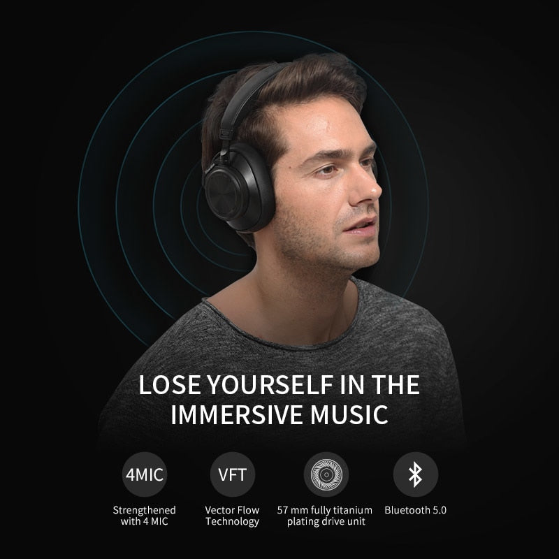Bluedio T6S Wireless ANC Headphones w/ Mic & Voice Control eprolo