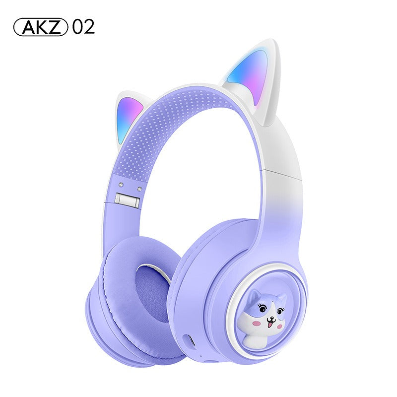 AKZ‑02 Cat Ear Bluetooth Headset with LED Lights & Waterproof Design eprolo