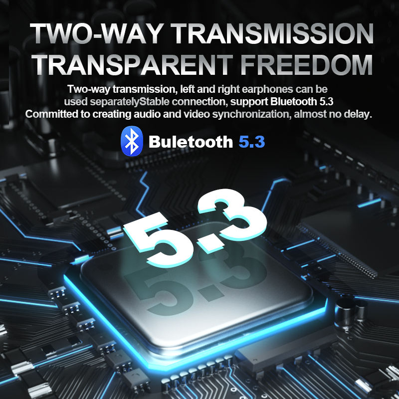 YX06 Transparent TWS Bluetooth Headset, Low Delay, Waterproof, 5H Playtime, 5 Colors eprolo