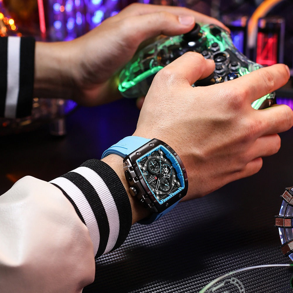 CURREN 8442 Men's Multifunctional Waterproof Chronograph Watch with Calendar & Night Light eprolo