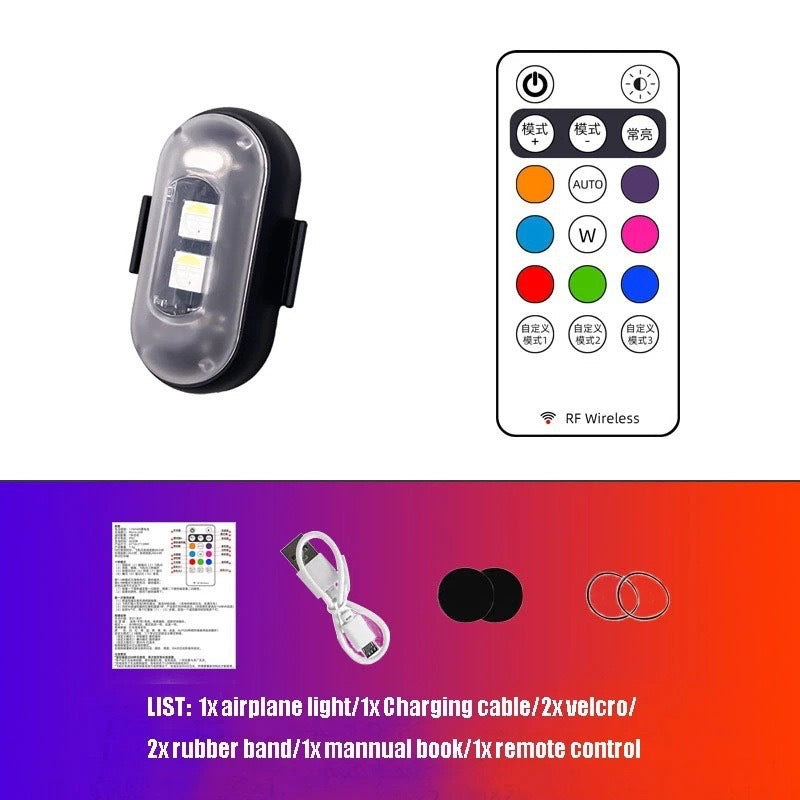 Drone Strobe Light with Wireless Remote - 14 Color Options, Velcro/Magnetic, 60H Endurance eprolo