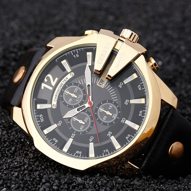CURREN 8176 Men’s Luxury Leather Sport Watch – Waterproof Quartz Wristwatch eprolo